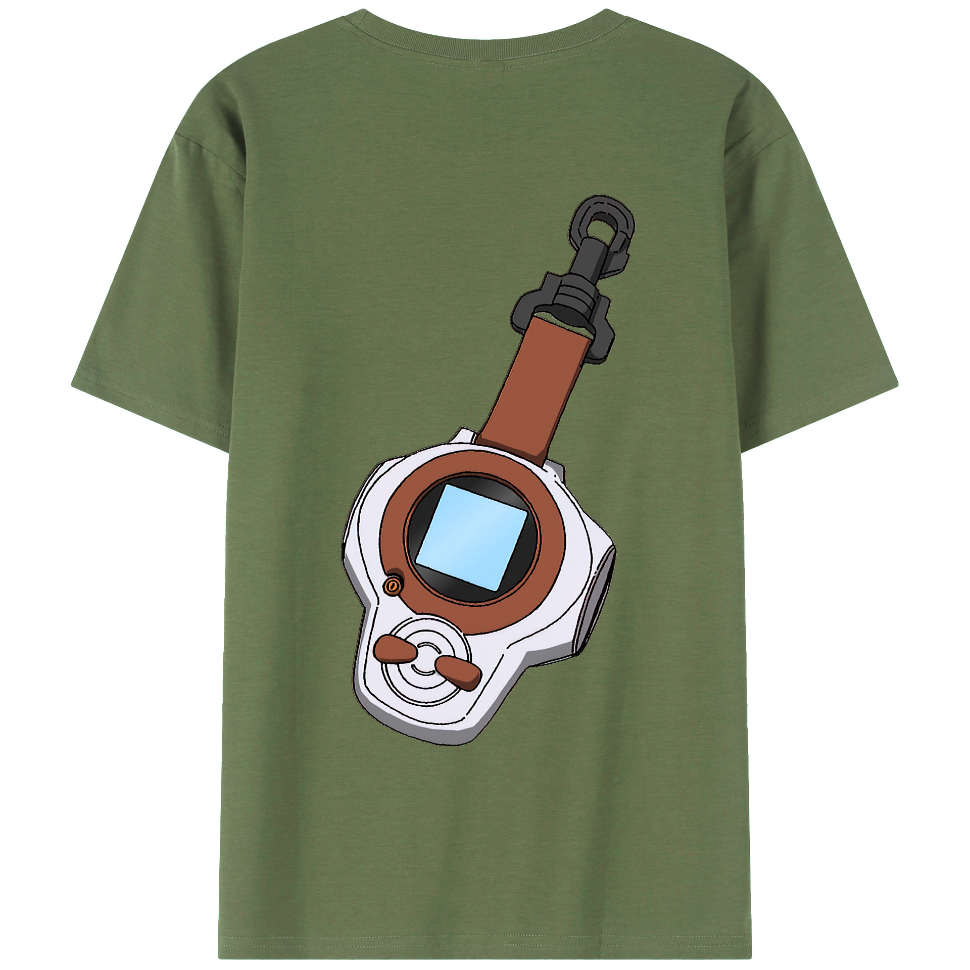 （画像用） Digimon デジタルモンスター/デジモン 綿100％ メンズ半袖Tシャツ（バックプリント） 通気性